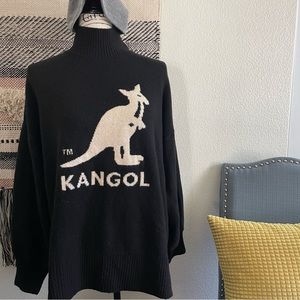Oversized Kangol mock neck sweater from HM.